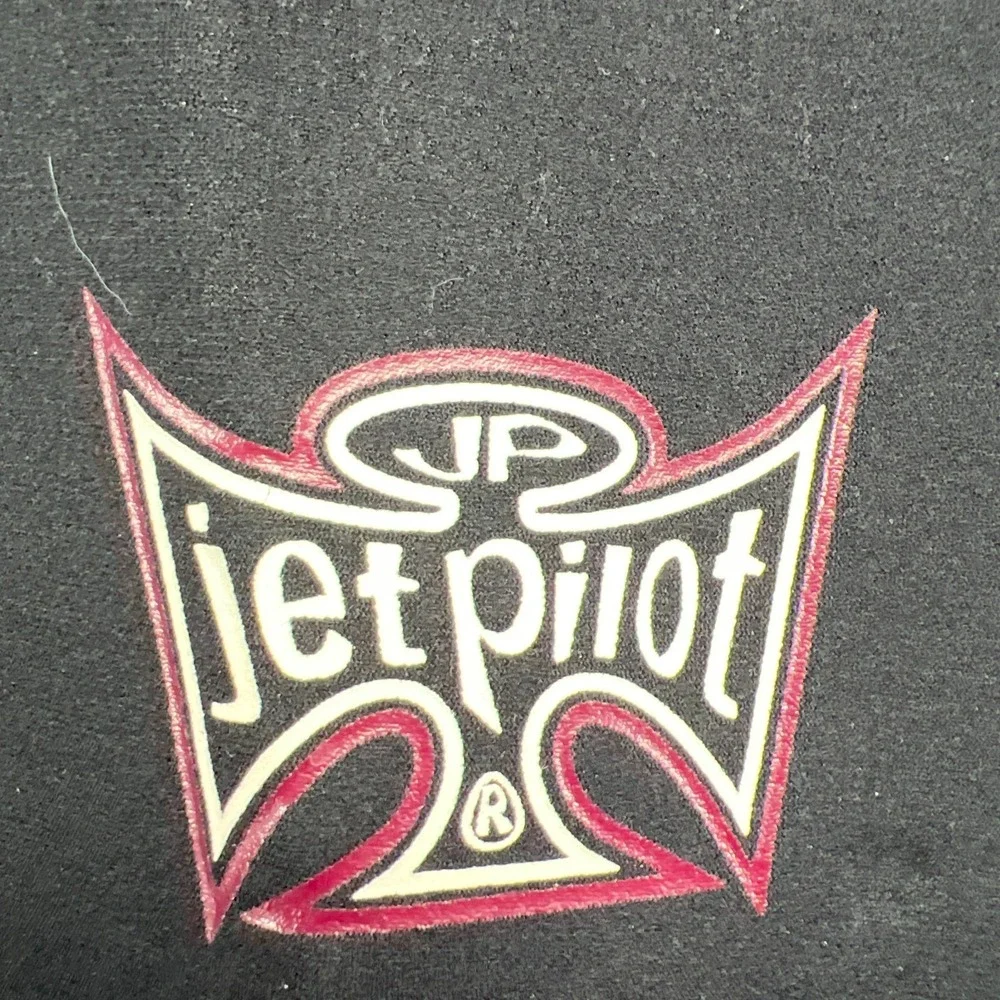 Jet Pilot Rubber Scuba Surf Diving Vest Men XL Black Red Logo Graphic Round Neck